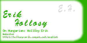 erik hollosy business card
